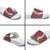 Hawaii Aloha Plumeria Lei Scarlet Palaka Slide Sandals - Polynesian Pride