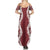 Hawaii Aloha Plumeria Lei Scarlet Palaka Summer Maxi Dress - Polynesian Pride