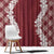 Hawaii Aloha Plumeria Lei Scarlet Palaka Window Curtain - Polynesian Pride