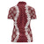 Hawaii Aloha Plumeria Lei Scarlet Palaka Women Polo Shirt - Polynesian Pride