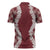 Hawaii Aloha Plumeria Lei Scarlet Palaka Zipper Polo Shirt - Polynesian Pride