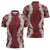 Hawaii Aloha Plumeria Lei Scarlet Palaka Zipper Polo Shirt - Polynesian Pride