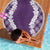 Hawaii Aloha Plumeria Lei Violet Palaka Beach Blanket - Polynesian Pride
