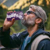 Hawaii Aloha Plumeria Lei Violet Palaka 4 in 1 Can Cooler Tumbler - Polynesian Pride