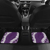 Hawaii Aloha Plumeria Lei Violet Palaka Car Mats - Polynesian Pride