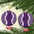 Hawaii Aloha Plumeria Lei Violet Palaka Ceramic Ornament - Polynesian Pride