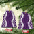 Hawaii Aloha Plumeria Lei Violet Palaka Ceramic Ornament - Polynesian Pride