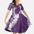 Hawaii Aloha Plumeria Lei Violet Palaka Family Matching Tank Maxi Dress and Hawaiian Shirt - Polynesian Pride