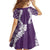 Hawaii Aloha Plumeria Lei Violet Palaka Family Matching Tank Maxi Dress and Hawaiian Shirt - Polynesian Pride