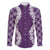 Hawaii Aloha Plumeria Lei Violet Palaka Family Matching Tank Maxi Dress and Hawaiian Shirt - Polynesian Pride