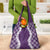 Hawaii Aloha Plumeria Lei Violet Palaka Grocery Bag - Polynesian Pride