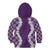Hawaii Aloha Plumeria Lei Violet Palaka Kid Hoodie - Polynesian Pride