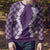 Hawaii Aloha Plumeria Lei Violet Palaka Ugly Christmas Sweater - Polynesian Pride