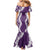 Hawaii Aloha Plumeria Lei Violet Palaka Mermaid Dress - Polynesian Pride