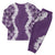Hawaii Aloha Plumeria Lei Violet Palaka Christmas Pajama Set - Polynesian Pride