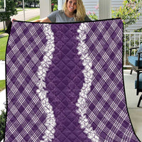 Hawaii Aloha Plumeria Lei Violet Palaka Quilt LT7 Violet - Polynesian Pride