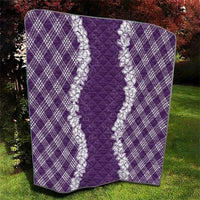 Hawaii Aloha Plumeria Lei Violet Palaka Quilt LT7 - Polynesian Pride