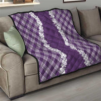 Hawaii Aloha Plumeria Lei Violet Palaka Quilt LT7 - Polynesian Pride