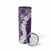 Hawaii Aloha Plumeria Lei Violet Palaka Skinny Tumbler - Polynesian Pride