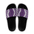 Hawaii Aloha Plumeria Lei Violet Palaka Slide Sandals - Polynesian Pride