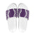 Hawaii Aloha Plumeria Lei Violet Palaka Slide Sandals - Polynesian Pride