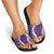 Hawaii Aloha Plumeria Lei Violet Palaka Slide Sandals - Polynesian Pride