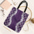 Hawaii Aloha Plumeria Lei Violet Palaka Tote Bag - Polynesian Pride