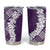 Hawaii Aloha Plumeria Lei Violet Palaka Tumbler Cup - Polynesian Pride