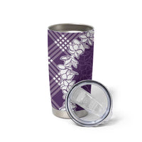 Hawaii Aloha Plumeria Lei Violet Palaka Tumbler Cup - Polynesian Pride
