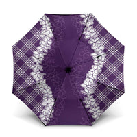 Hawaii Aloha Plumeria Lei Violet Palaka Umbrella - Polynesian Pride