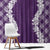 Hawaii Aloha Plumeria Lei Violet Palaka Window Curtain - Polynesian Pride