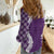 Hawaii Aloha Plumeria Lei Violet Palaka Women Casual Shirt - Polynesian Pride