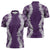 Hawaii Aloha Plumeria Lei Violet Palaka Zipper Polo Shirt - Polynesian Pride