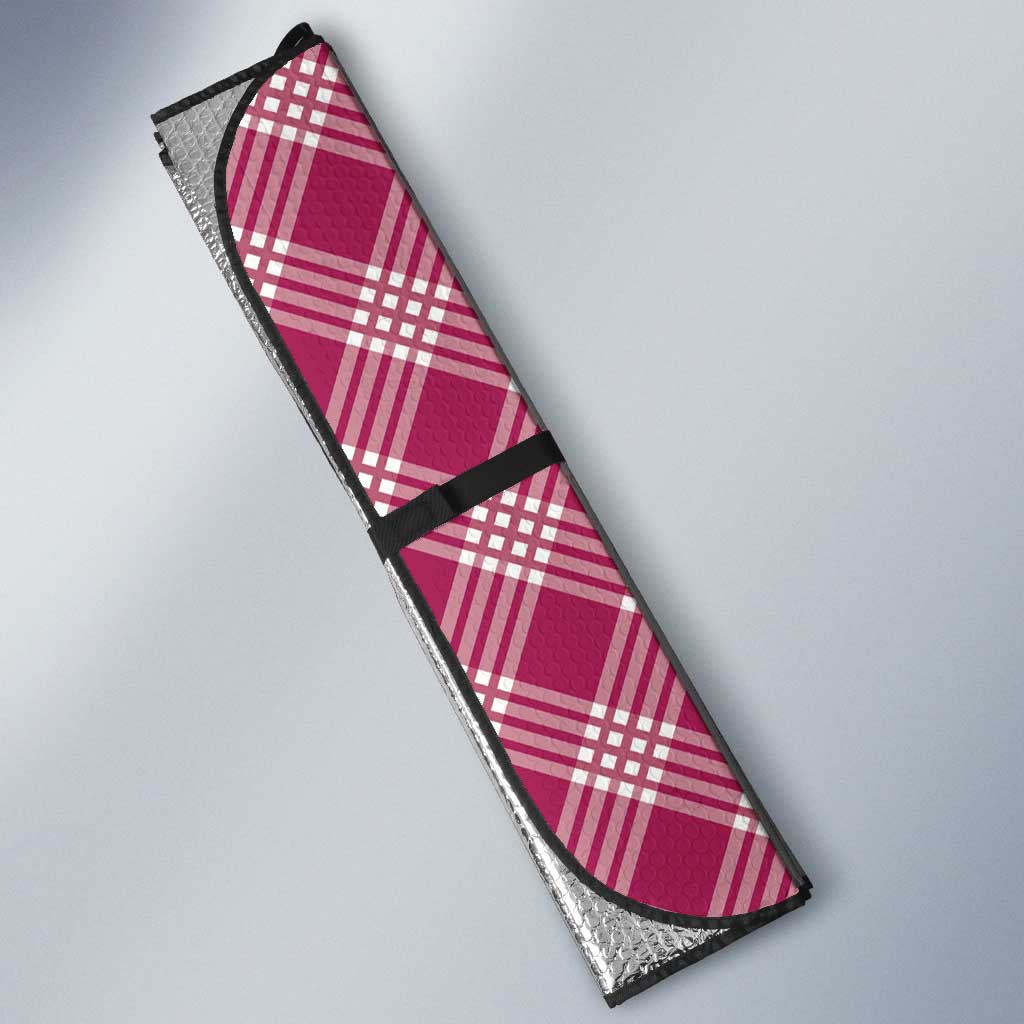 Hawaii Aloha Plumeria Lei Fuschia Palaka Auto Sun Shade - Polynesian Pride