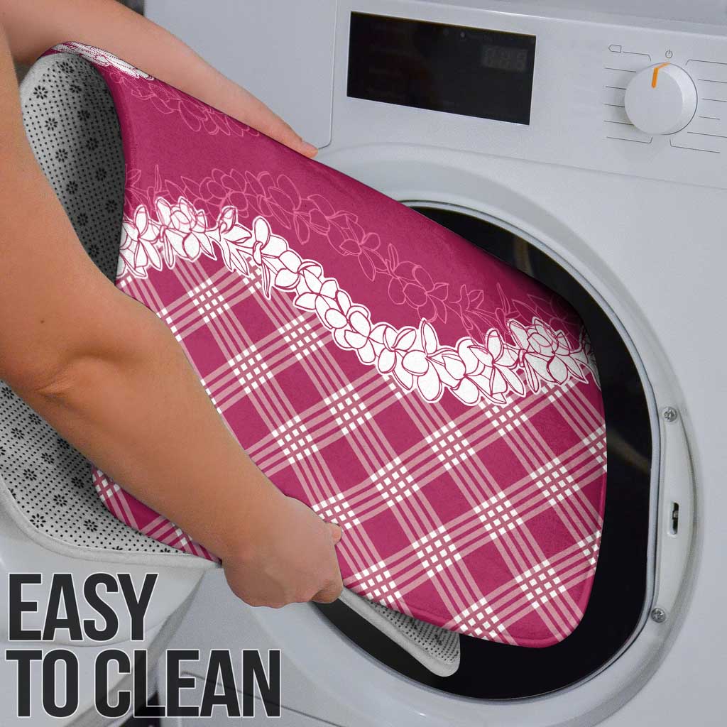 Hawaii Aloha Plumeria Lei Fuschia Palaka Bathroom Set - Polynesian Pride