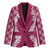 Hawaii Aloha Plumeria Lei Fuschia Palaka Blazer - Polynesian Pride