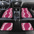 Hawaii Aloha Plumeria Lei Fuschia Palaka Car Mats - Polynesian Pride