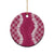 Hawaii Aloha Plumeria Lei Fuschia Palaka Ceramic Ornament - Polynesian Pride