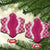 Hawaii Aloha Plumeria Lei Fuschia Palaka Ceramic Ornament - Polynesian Pride