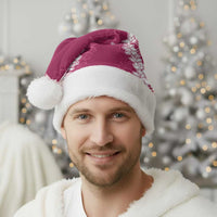 Hawaii Aloha Plumeria Lei Fuschia Palaka Christmas Santa Hat - Polynesian Pride