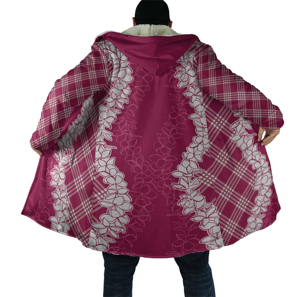 Hawaii Aloha Plumeria Lei Fuschia Palaka Cloak - Polynesian Pride