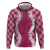 Hawaii Aloha Plumeria Lei Fuschia Palaka Hoodie - Polynesian Pride