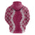 Hawaii Aloha Plumeria Lei Fuschia Palaka Hoodie - Polynesian Pride