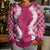 Hawaii Aloha Plumeria Lei Fuschia Palaka Kid Ugly Christmas Sweater - Polynesian Pride