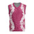 Hawaii Aloha Plumeria Lei Fuschia Palaka Christmas Knitted V-Neck Vest - Polynesian Pride