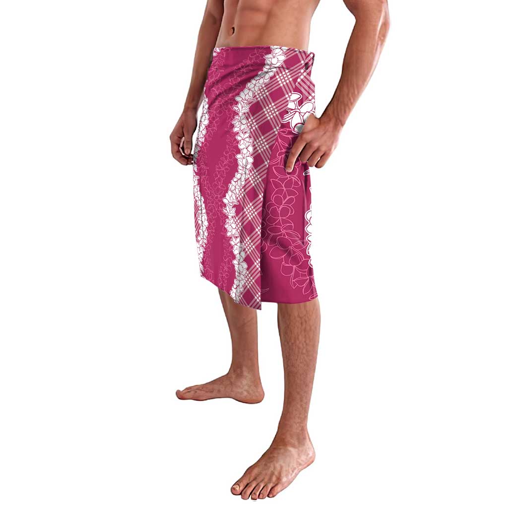 Hawaii Aloha Plumeria Lei Fuschia Palaka Lavalava - Polynesian Pride