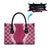 Hawaii Aloha Plumeria Lei Fuschia Palaka Leather Bag - Polynesian Pride