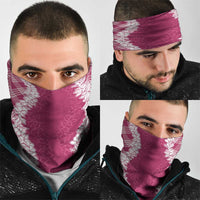 Hawaii Aloha Plumeria Lei Fuschia Palaka Neck Gaiter - Polynesian Pride
