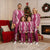 Hawaii Aloha Plumeria Lei Fuschia Palaka Christmas Pajama Set - Polynesian Pride