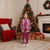Hawaii Aloha Plumeria Lei Fuschia Palaka Christmas Pajama Set - Polynesian Pride
